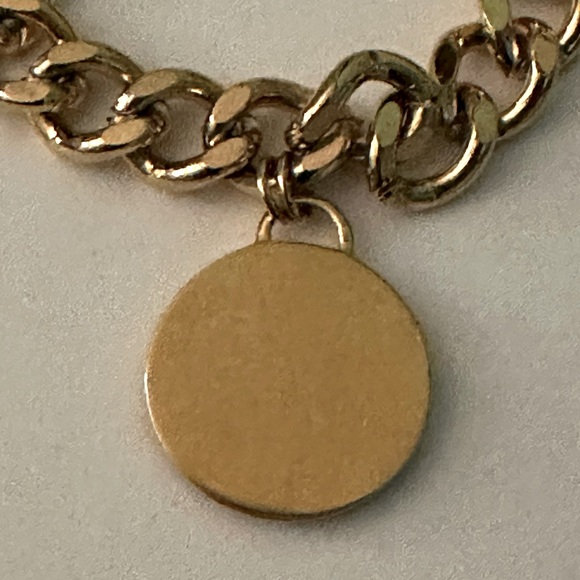 SALE 🌺 tory Burch black enamel pendant chunky chain chocker necklace - Picture 7 of 7